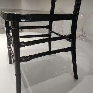 Nueva Silla de Resina Negra Resistente, Moderna e Impermeable para Eventos Comerciales al Aire Libre, Comedor, Hotel y Bodas, con Respaldo en Forma de X - Product Image 5