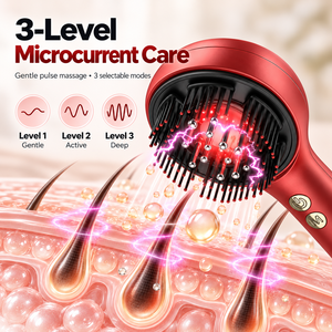 Peine Inteligente para Masaje del Cuero Cabelludo con Microcorriente, Luz Roja y Cepillo Calefactor, Dispositivo de Cuidado Personal Impermeable IPX7 - Product Image 2