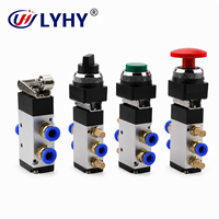 Válvula Mecánica Neumática de 5/2' 3/2 Vías de la Serie LYHY MVS para Piezas Neumáticas, Válvula Mecánica de Control Neumático