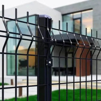 Sistema de Valla de Seguridad para el Hogar de Malla de Alambre de Hierro Soldada en 3D de Fácil Instalación con Accesorios para Límites de Jardín Residencial, 2m de Altura