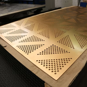 Customized Design Golden <b>Brass</b> Metal Perforated Weaved Mesh <b>Sheet</b> for Filtration ISO9001 & ROHS Certified - Product Image 3