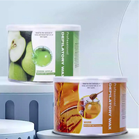 Personnalisé 400g 800g Esthéticienne Lisse Dépilatoire Aloe Vert Or Rose Doux Cire Peut Corps Cire Doux Crémeux Épilation Cire En Conserve