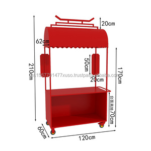 Đường phố cà phê kiosk di động ăn uống gian hàng Snack <span class=keywords><strong>pushcart</strong></span> mỹ phẩm hiển thị gian hàng ngoài trời thị trường đứng trên bánh xe bánh pizza thực phẩm giỏ hàng - Product Image 6
