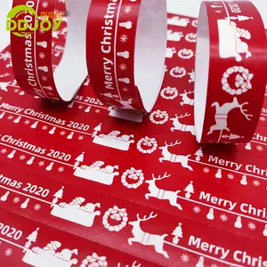 Manufacturers Custom Printed Event Party QR Codes Bracelet Cheap Personalised Waterproof Disposable Paper Band Tyvek Wristbands