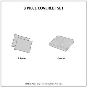 DB 3-Piece Reversible Quilt Set Geometric Floral Patterns Scalloped Edge Cotton <b>Polyester</b> <b>Filling</b> for Home Hotel Wedding Use - Product Image 6