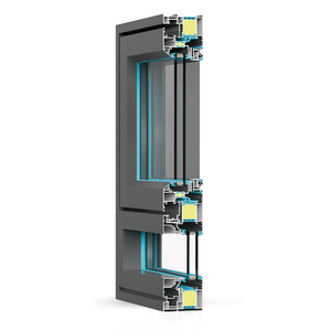 Üçlü yalıtımlı cam sürgülü pencere dış oturma odası banyo için yüksek güvenlik alüminyum alaşımlı çerçeve yatay açılış - Product Image 6