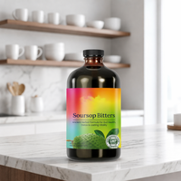 Complément Alimentaire Naturel en Gros à Base de Plantes pour la Santé Quotidienne du Corps et de l'Intestin, Soutien Détoxifiant, Gouttes Orales de Corossol Amer
