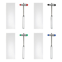 Multifunctional Metal Diagnostic Hammer with Brush Pin and Ruler CE Certified for Complete Sensory Neurological Exam