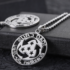 Collar personalizado de plata con nombre, conjunto de collar de acero inoxidable para hombres - Product Image 3