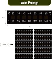 Autocollants thermosensibles en plastique pour canon de pistolet, 30-60°C/86-140°F, thermolabels réversibles à 7 points, résistants à l'huile