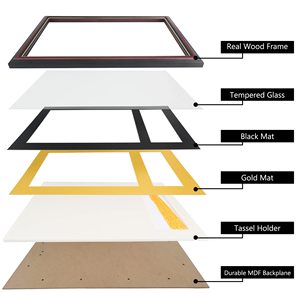 Certificate <strong>Frame</strong> A4 Document Multi-color <strong>Graduation</strong> Diploma <strong>Frame</strong> Wood A4 Certificate With Glass and 5 Kinds of Mats - Product Image 3