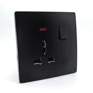 Groothandel Nieuwe Design Uk Bs 3 Pin 13a Multi-Socket Stopcontacten Zwart Met Saso Gcc