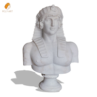 Statue de buste en marbre égyptien, 1 pièce, design classique, ancienne pierre, Sculpture de tête en pierre pour la maison