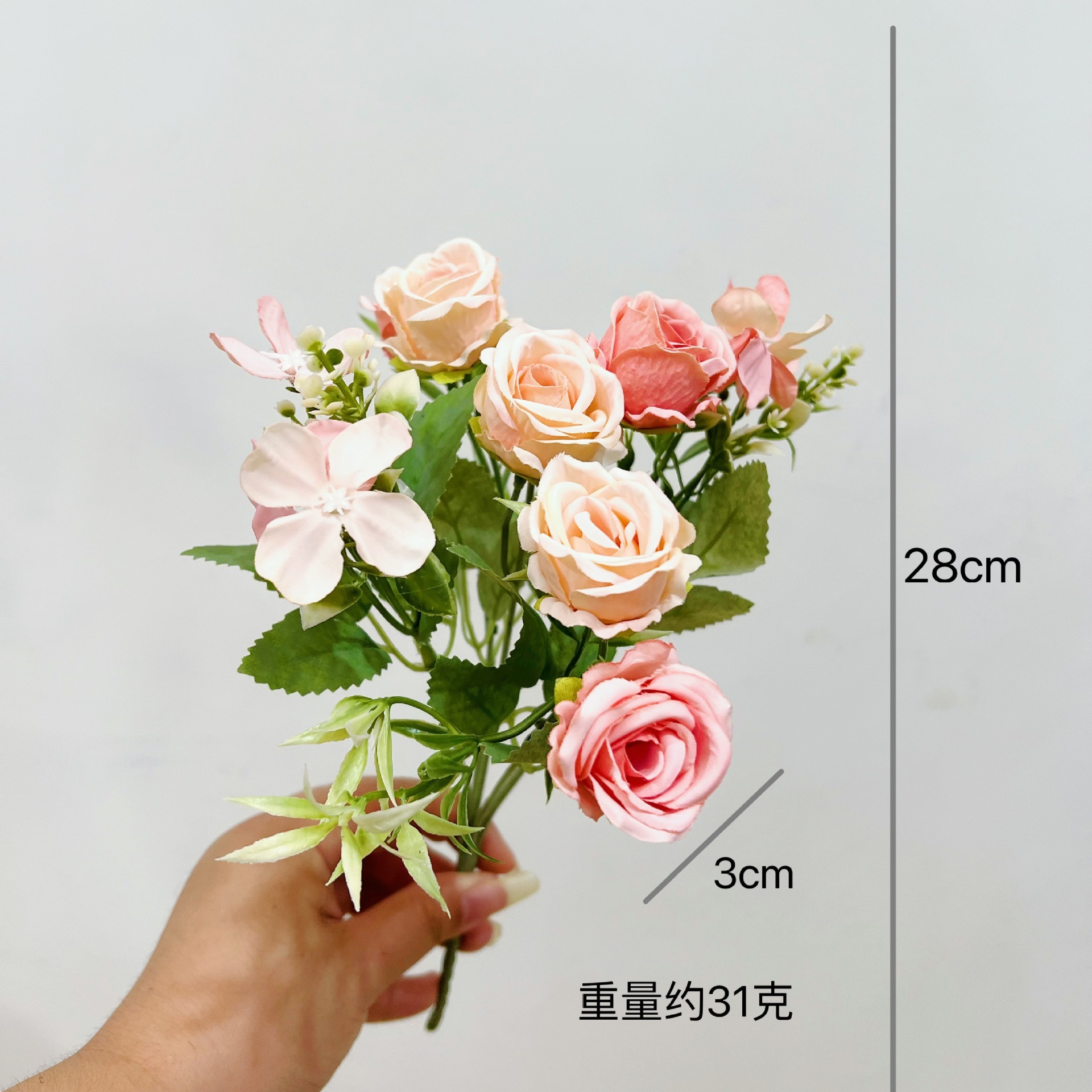 5 branches of Elsa Fairy Rose [pink]