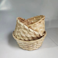 Artisanat chinois bambou tissé décoratif maison quotidien bureau cuisine stockage nourriture snacks panier en bambou