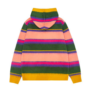 Sudadera con capucha de algodón con cremallera personalizada para hombre con bolsillos Jersey de moda urbana respetuoso con el medio ambiente - Product Image 2