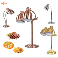 Équipement de buffet, lampe chauffante pour hôtel, support de lampe de table de luxe, réchauffeur de nourriture en acier inoxydable, lumière chauffante pour aliments