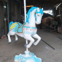 Carrousel gonflable de noël, équipement de parc d'attractions rond, cheval, accessoires