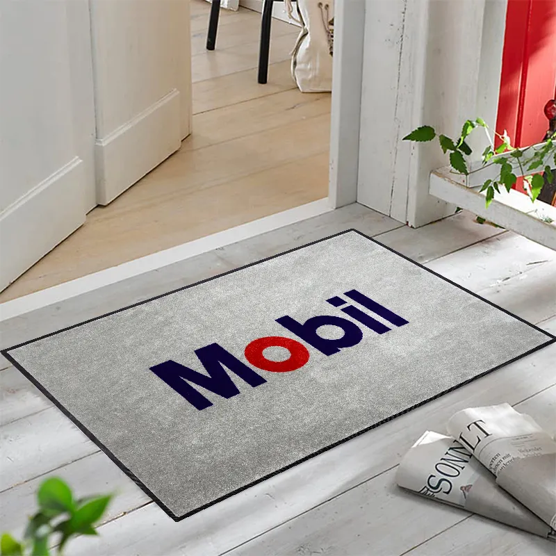 Custom Print Logo Design Floor doormat Loop pile Door Mat With Brand rug 3d customized commercial mat with Logo mat