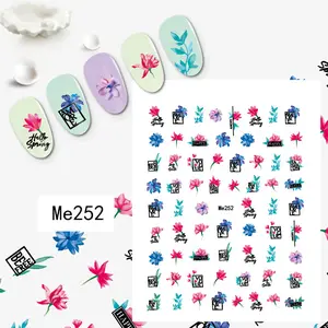 Nail Art Accessoires Manicure Stickers Bloem Nail Art Stickers Designer Merken Nagels Stickers 2023