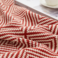 Nordic Simple und High-End gestreifte gestrickte Schlafs ofa Büro decken