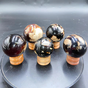 Esfera Pulida de Ámbar Natural de Alta Calidad de la Provincia de Java Occidental, Sumatra, Cristal Curativo, Artículo Coleccionable - Product Image 2