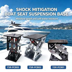 Mechanical Shock Absorbing PU Leather Marine Grade Ergonomic <strong>Saddle</strong> Suspension <strong>Seat</strong> for RIB Boat Center Console Anti-Corrosion - Product Image 4