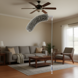 Plumero de mango largo Db con cabezal flexible de microfibra lavable para limpieza de techos de 19 pulgadas o más, de acero inoxidable - Product Image 2