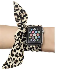 สายนาฬิกาผ้าพันคอผ้าไหม,สายรัดข้อมือพร้อมโบว์สำหรับ Apple Watch Iwatch 1/2/3/4/5/6