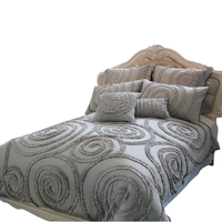 Ensemble de couettes modernes Super King Farmhouse personnalisable tufté moelleux brodé plat microfibre écologique toutes saisons