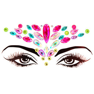 Genya Women Mermaid FaceGems Glitter strass Rave Face Jewels Festival Eyes Face Body tatuaggio temporaneo - Product Image 3