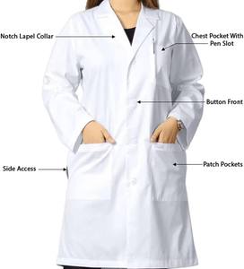 Uniformes de Hospital, Bata de Laboratorio Resistente a las Arrugas, Manga Larga, Lavable a Máquina, Transpirable de Alta Calidad para Equipos Médicos - Product Image 5