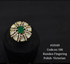 Kundan Fingering Style Kundan <b>Accessories</b> Victorian Plated Kundan Fingering Jewelry Making Decorative Craft Components - Product Image 3