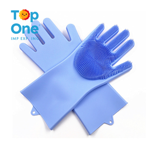 Guantes de silicona reutilizables para lavar platos, guantes mágicos fáciles de limpiar para tareas domésticas, Material de goma resistente al calor - Product Image 3