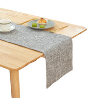 Chemin de table en lin de qualité couleur unie, style moderne et épuré, rectangulaire, pour table basse domestique, nappe multicolore, drap de lit 30x180cm