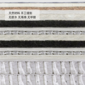 Colchón de Crin con Muelles Ensacados, Firmeza Media, Muelles Independientes, para Uso Doméstico - Product Image 1