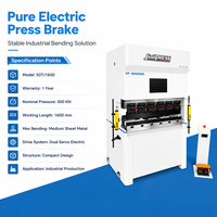 Máquina de Fabricación de Chapa Metálica de Acero al Carbono Compacta de 50T y 1600mm, de Bajo Consumo y Mantenimiento, con Freno de Prensa Eléctrico de Doble Servo