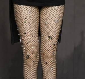 Sparkl <strong>Fishnet</strong> <strong>Rhinestone</strong> Diamond Stocking Fashionable Tight Spandex Pantyhose <strong>Tights</strong> for Adults Free Sizes Available - Product Image 2