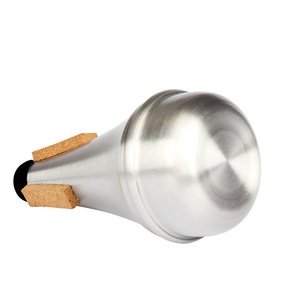Vente Directe Usine Sourdine Droite de Trompette d'Entraînement en Alliage d'Aluminium Argenté - Product Image 4