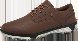 Men's <b>Golf</b> Shoes Genuine Leather Upper TPU Outsole EVA Midsole Black White Spike Design - Product Image 5
