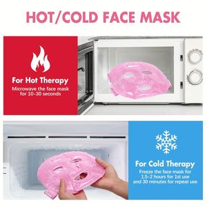 Masque de glace réutilisable, masque froid à billes de gel, compression chaude et froide pour l'œdème, la récupération après chirurgie, les maux de tête, les soins post-laser - Product Image 5