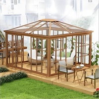 Véranda personnalisée en aluminium verre pour jardin d'hiver Serre résidentielle extérieure à économie d'énergie avec fonction d'étanchéité