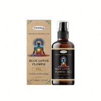 Minyak Esensial Bunga Teratai Biru Organik Multiguna Woodsleep Wholesale Private Label Melembapkan dan Menenangkan untuk Perawatan Rambut, Wajah, dan Tubuh
