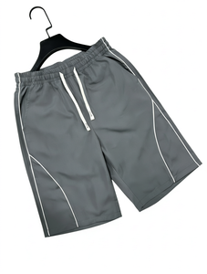 2025 Customized Logo <b>Women's</b> Casual Mid Printed Breathable Eco-Friendly Anti-Wrinkle 100% Cotton Knitted Splicing Gym <b>Shorts</b> - Product Image 1