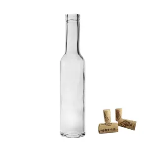 زجاجات صغيرة شفافة 200 طويلة الرقبة مخصصة للمشروبات الكحولية, زجاجات من نوع ذات رقبة طويلة واضحة ، ذات لون مريح ، يمكن استخدامها في تعبئة المشروبات الكحولية