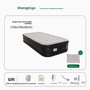 Colchón de Aire Portátil de Espuma de PVC de Diseño Moderno, Plegable, con Bomba Incorporada, Funda Hipoalergénica y Bolsa de Transporte para Sala de Estar o Parque - Product Image 4