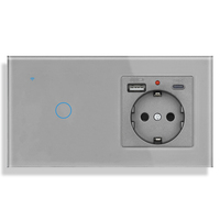 Wifi intelligent noir/blanc interrupteur d'éclairage à distance classique interrupteur mural intelligent pour la maison