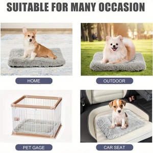 Soft Plush <b>Cat</b> Nest Bed Round Striped Dual-Use Warm Pet <b>Mat</b> for <b>Cats</b> Dogs Reptiles OEM Customizable - Product Image 6