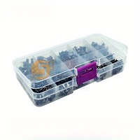 Kit de composants électroniques avec LED 3mm 5mm, transistors TO92, prises CI, interrupteurs, boutons tactiles, vis pour projets DIY