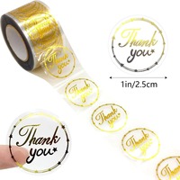 Autocollant transparent rond personnalisable pour la décoration de boîtes cadeaux, la décoration de colis, les sceaux d'enveloppes
